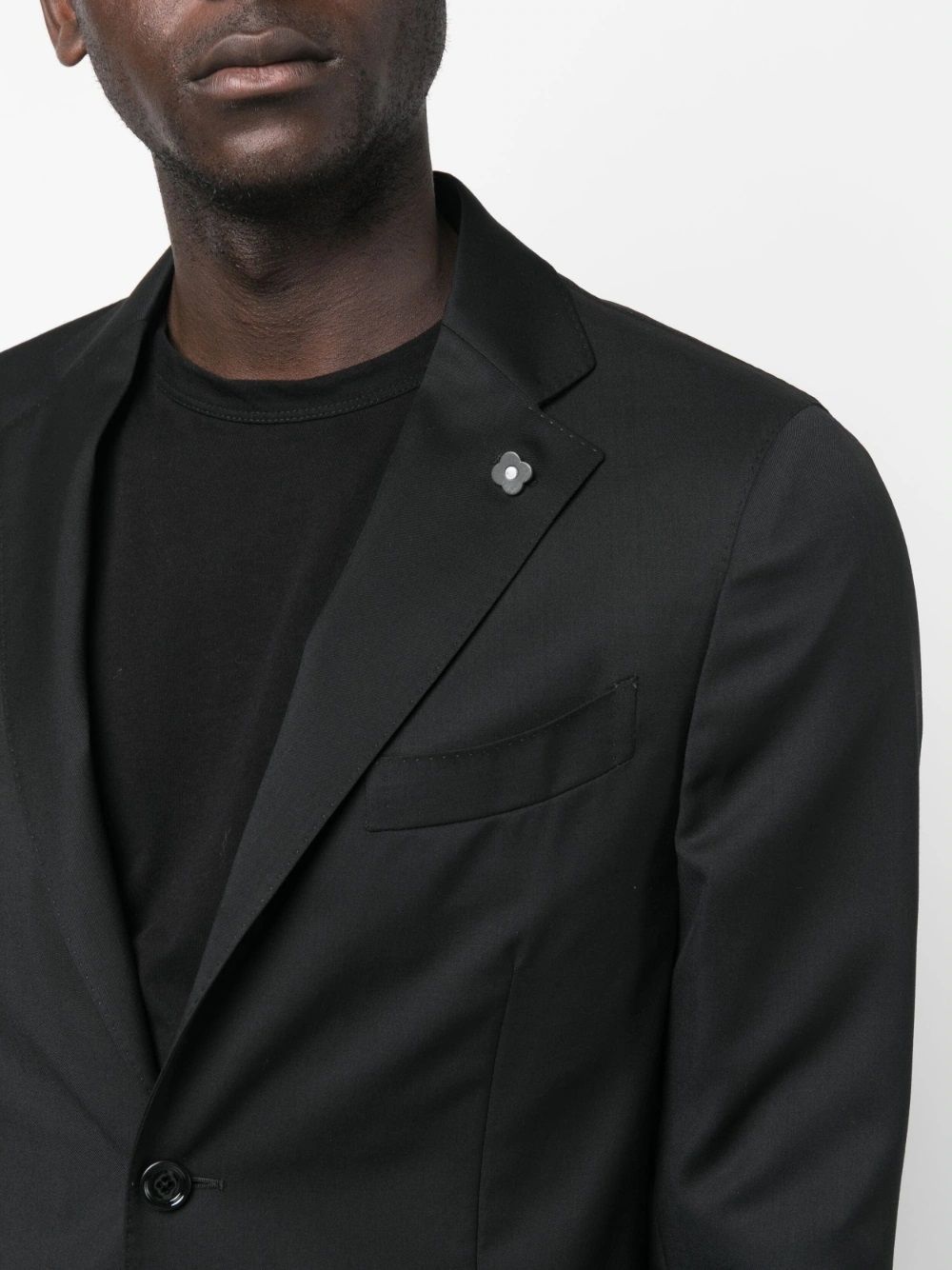 Men's Lardini Black Linen Suit - Timeless Style & Comfort